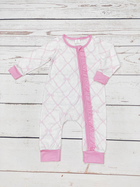 Pink Bow Bamboo Zippy Sleeper