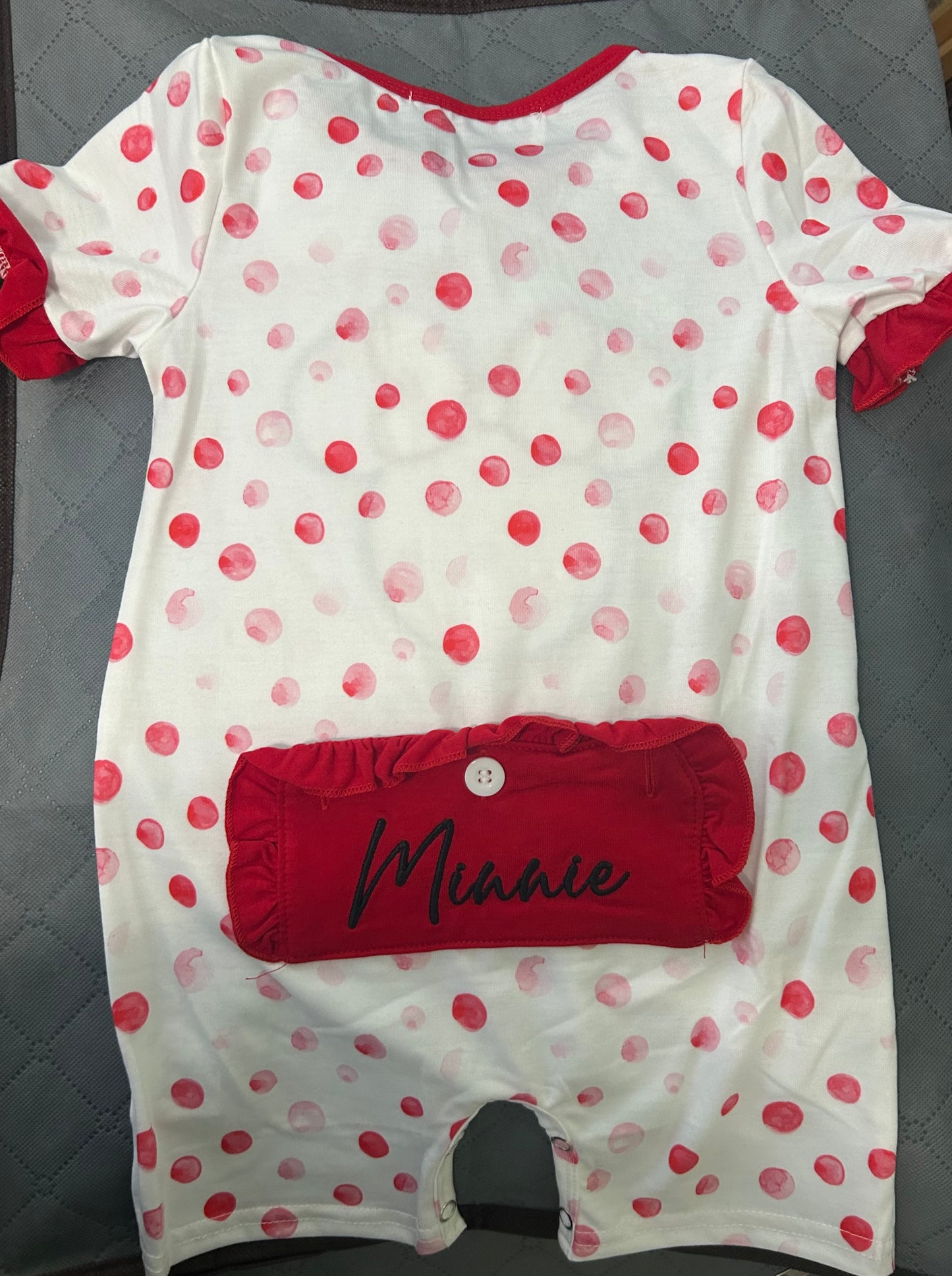 Polka dot Girl mouse Romper