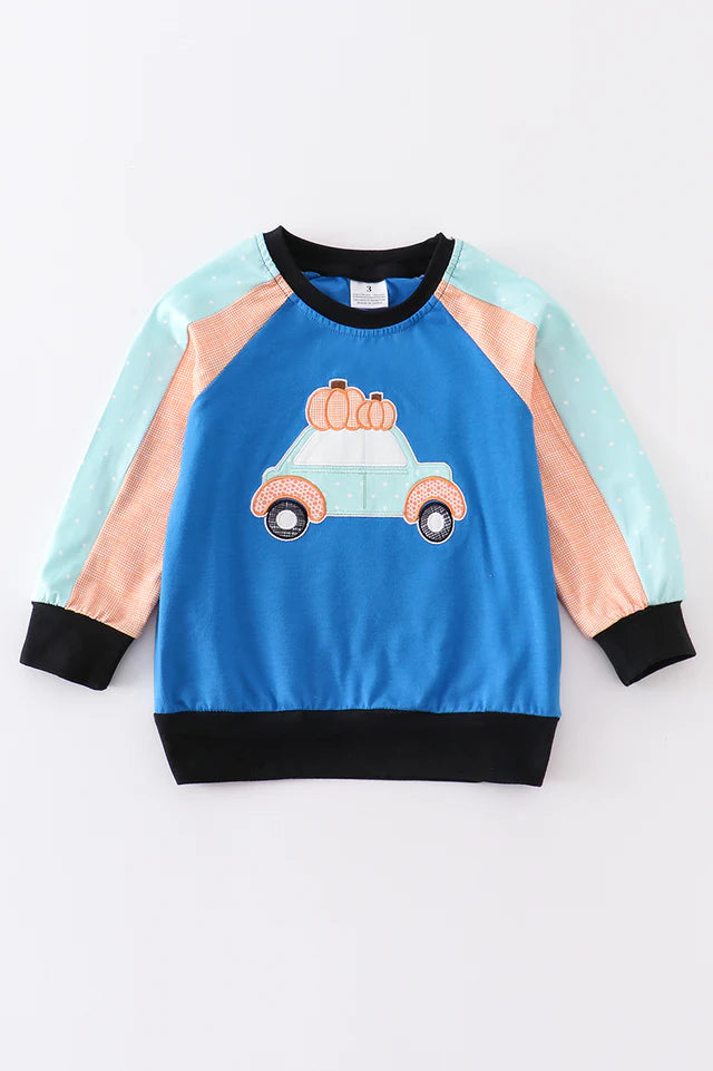 Blue pumpkin car top